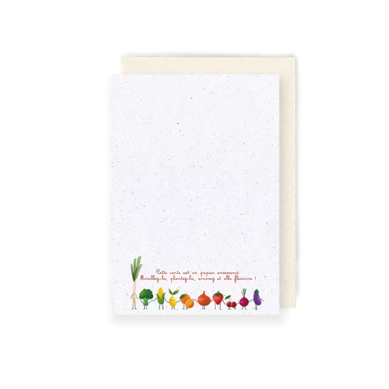 Carte à planter « T’es trop choux fleur » – Mot doux | Papier Fleur