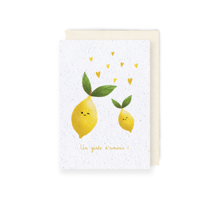 Carte à planter Un zeste d’amour – Douceur à planter | Papier Fleur