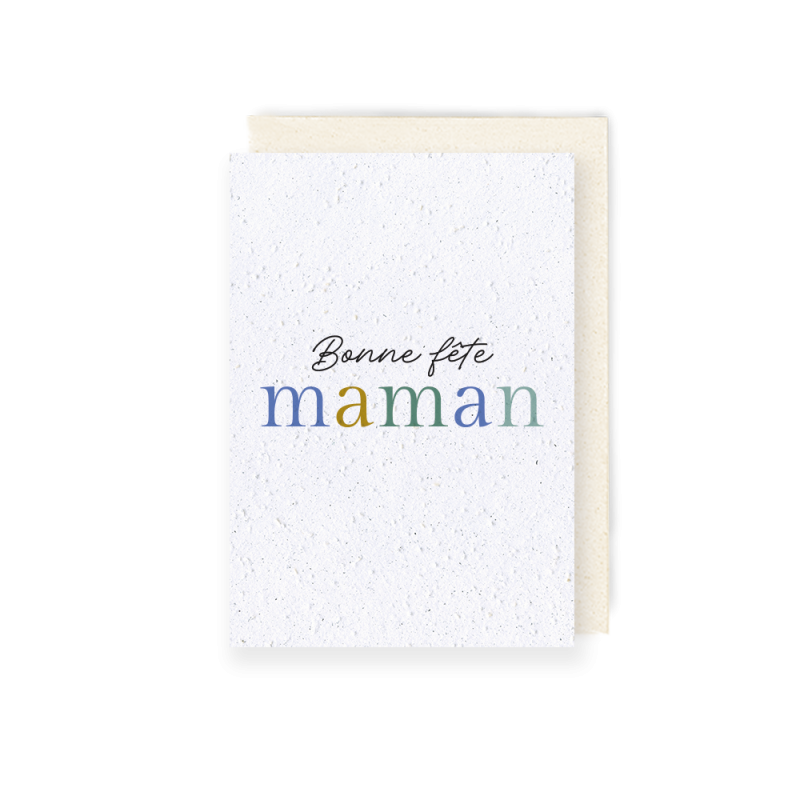 Carte Fête des Mères à planter – Inspiration Monet, fleurs en lumière