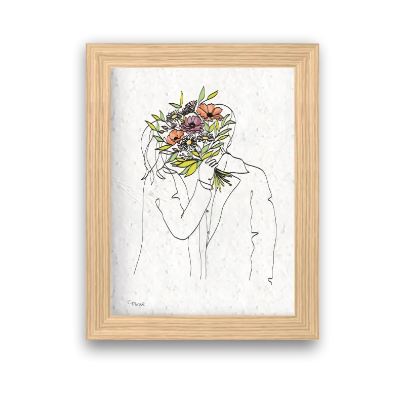 Affiche à planter couple saint-valentin | Papierfleur, le papier qui fleurit
