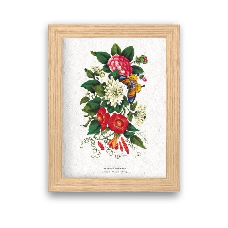 Affiche déco Fleurs chinoises à planter | Papierfleur, le papier qui fleurit