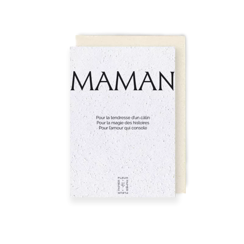 Carte à planter, Maman. Papierfleur.fr le papier qui fleurit