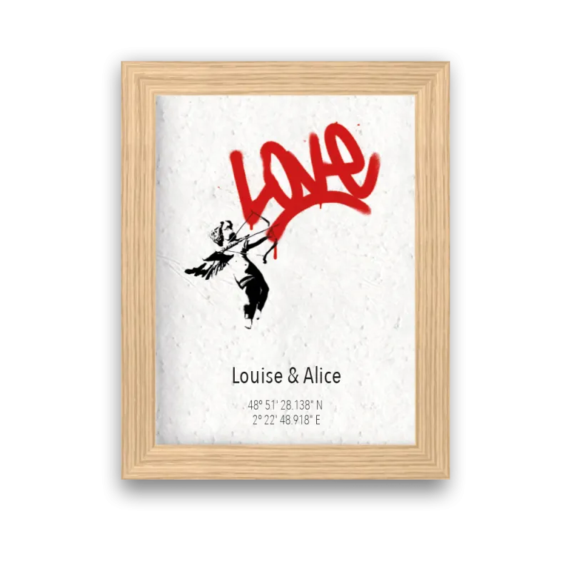 Affiche à planter Saint-Valentin personnalisable | Papierfleur, le papier qui fleurit