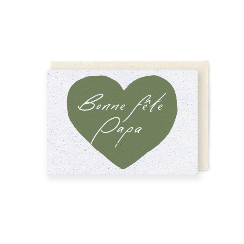 Carte à planter, fête des pères. Papierfleur.fr le papier qui fleurit