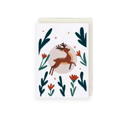 Carte à planter « Renne de Noël »
