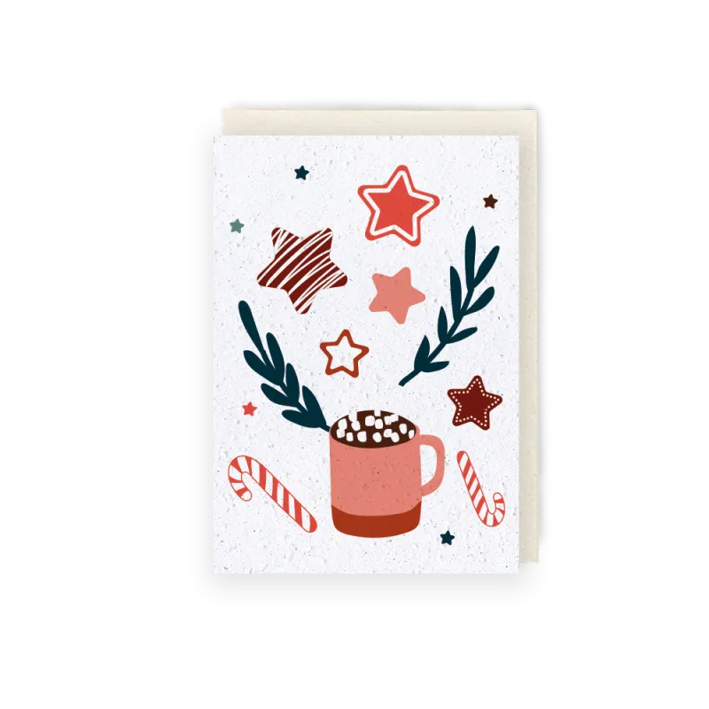 Carte à planter bonnes fêtes | Papierfleur, cartes ensemencées