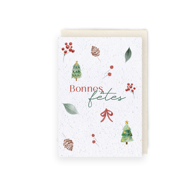 Carte à planter bonnes fêtes | Papierfleur cartes ensemencées