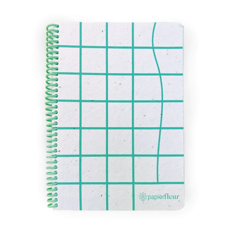 Carnet à planter - Carreaux | Papierfleur, le papier qui fleurit.