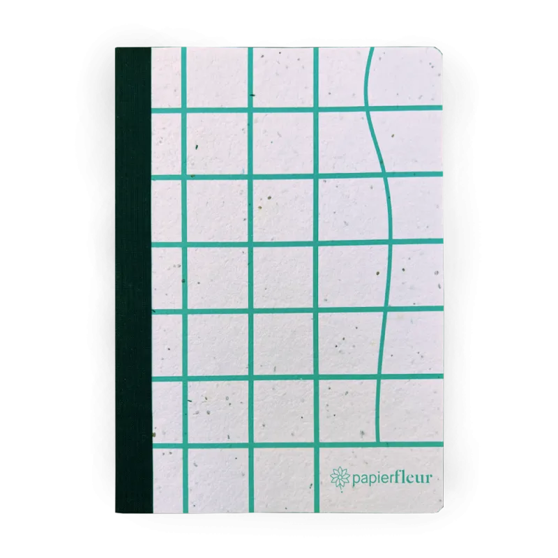 Carnet à planter - Carreaux | Papierfleur, le papier qui fleurit.