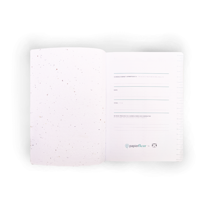 Carnet à planter - Carreaux | Papierfleur, le papier qui fleurit.