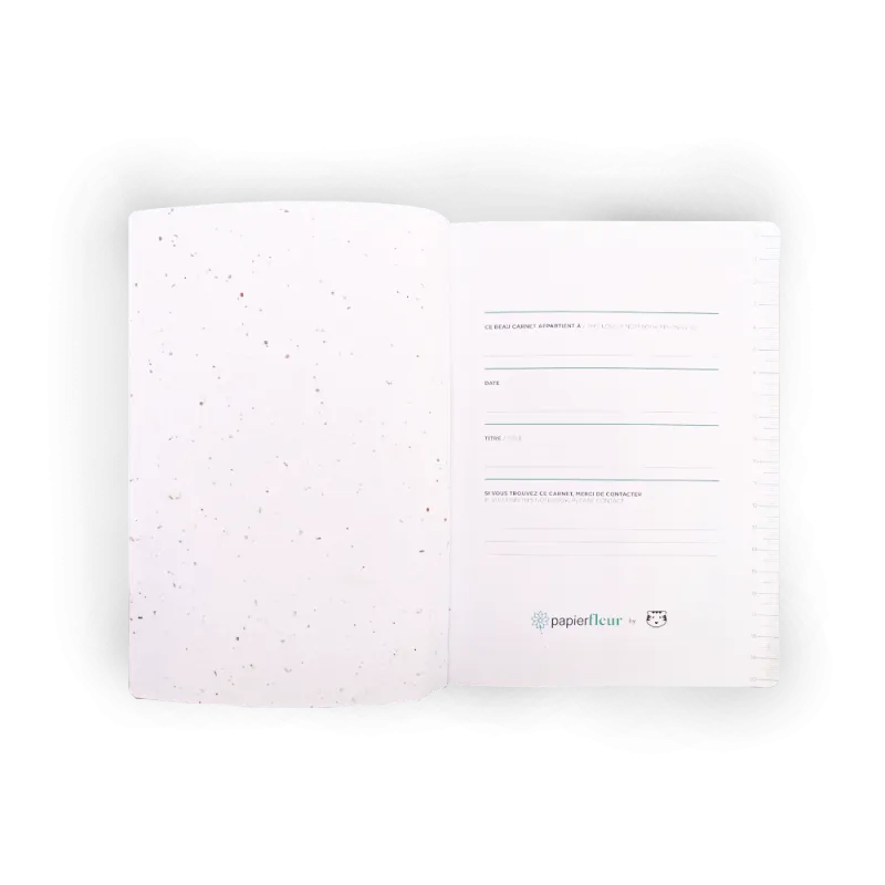 Carnet à planter - Carreaux | Papierfleur, le papier qui fleurit.