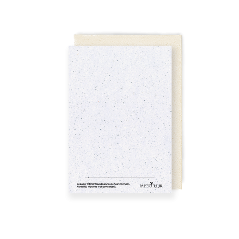 Carte à planter Merci Maîtresse authentique – fabriquée à Paris avec enveloppe