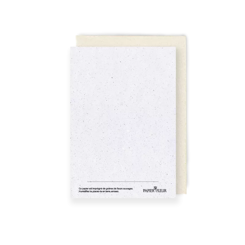 Carte à planter Merci Maîtresse authentique – fabriquée à Paris avec enveloppe