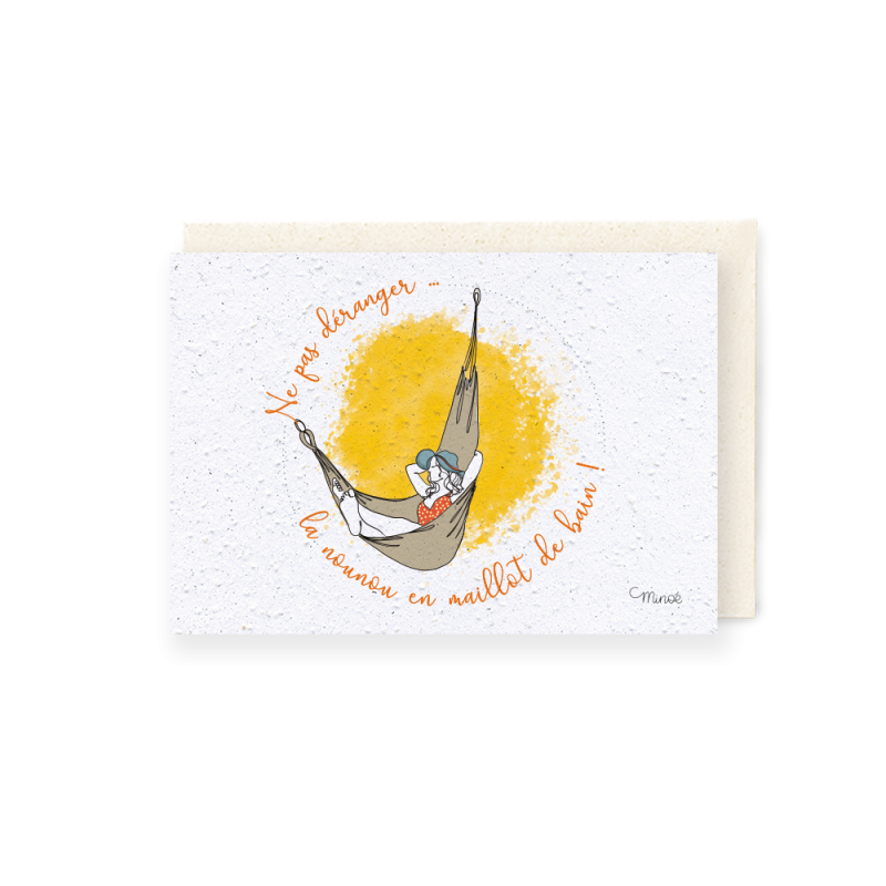 Carte à planter - Maître en vacances | Papierfleur.fr, le papier qui fleurit
