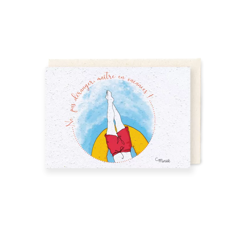 Carte à planter, Maître en vacances | Papierfleur, le papier qui fleurit