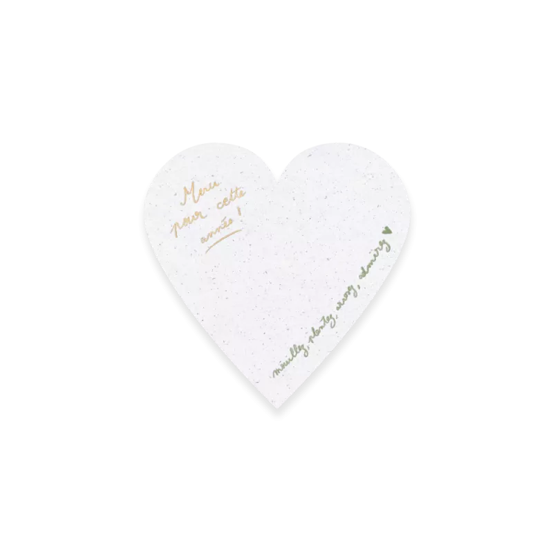 Cœur à planter « Merci pour cette année », cadeau fin d’année maîtresse ou maître.