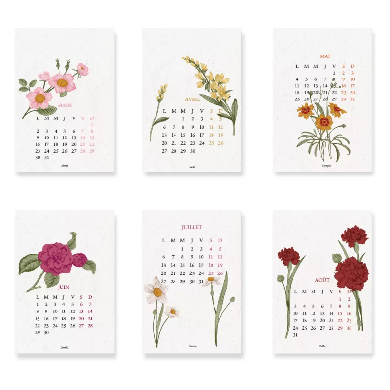 Calendrier à planter Biodiversité | Calendrier scolaire 2025-2026
