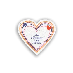 Coeur à planter - Mon p'tit bonheur | Papierfleur.fr, le papier qui fleurit