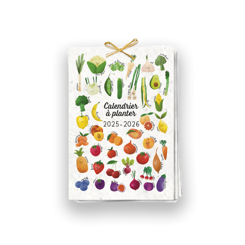 Calendrier à planter 2025-2026 - Fruits et légumes | Papier Fleur