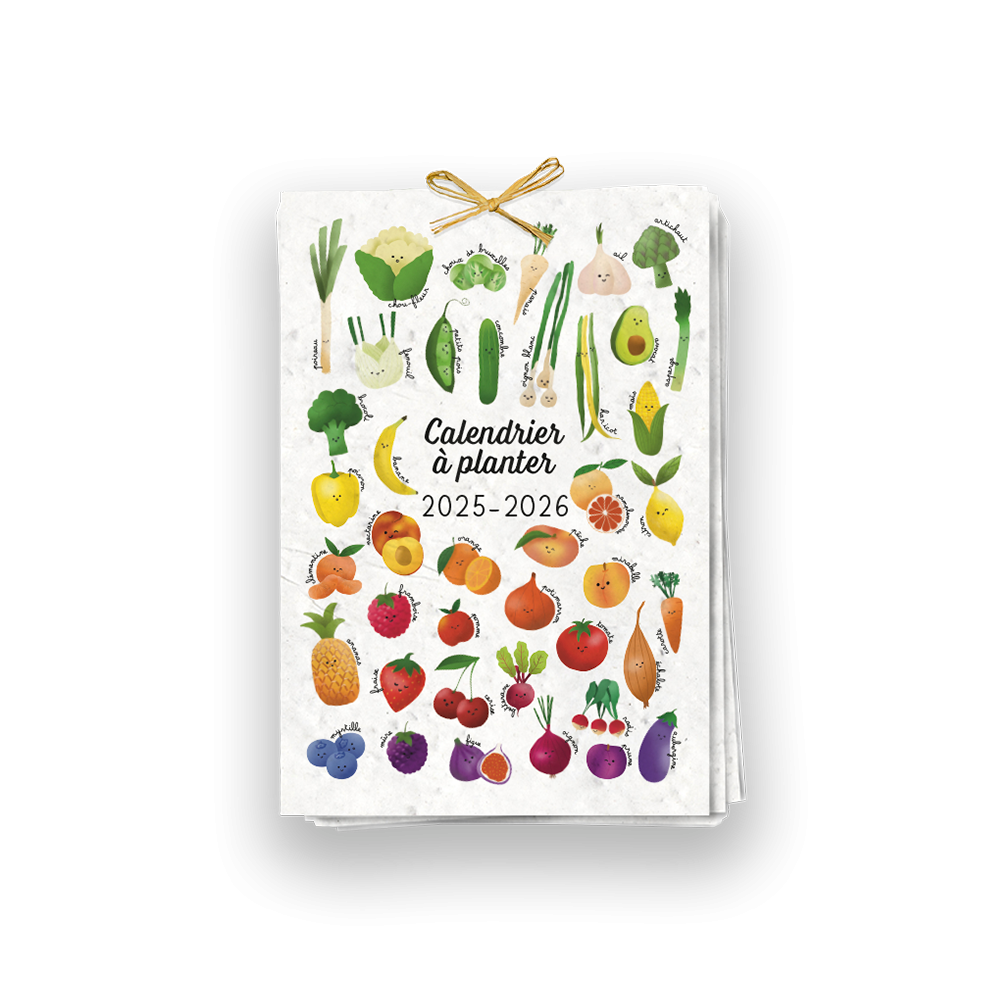Calendrier scolaire à planter 2025-2026, Fruits et légumes