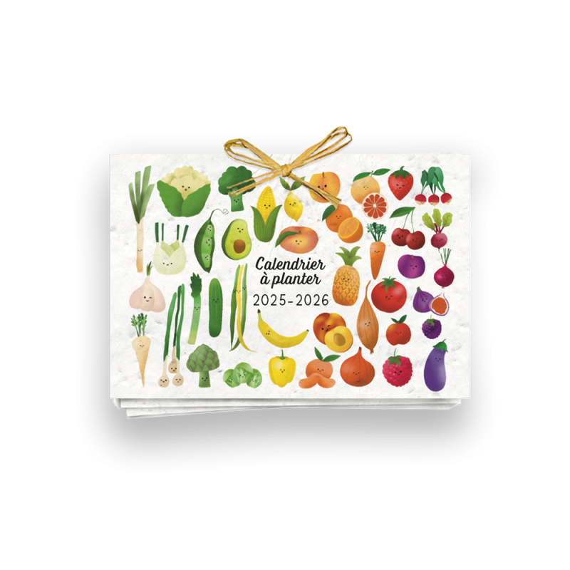 Calendrier à planter 2025-2026 - Fruits et légumes | Papier Fleur