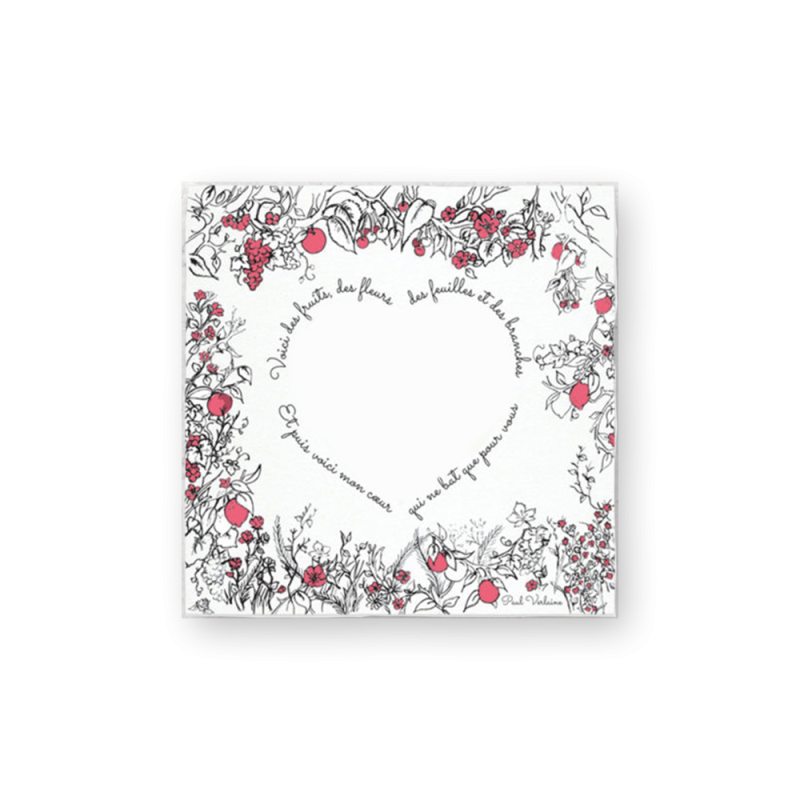 Carte - Voici mon cœur | Papierfleur.fr, le papier qui fleurit