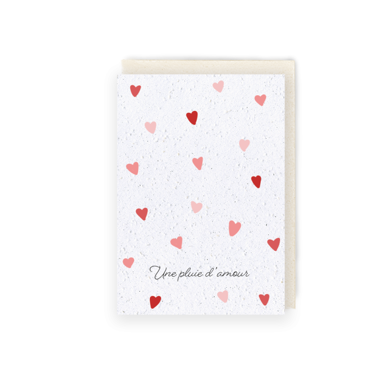 Carte à planter - Une pluie d'amour | Papierfleur.fr, le papier qui fleurit