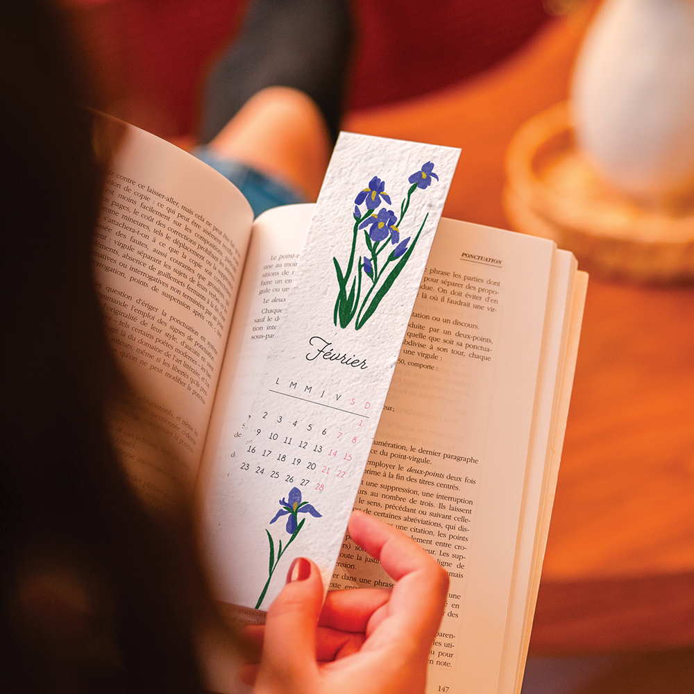 Calendrier à planter 2026 - 12 Marque-pages « Fleurs de naissance »