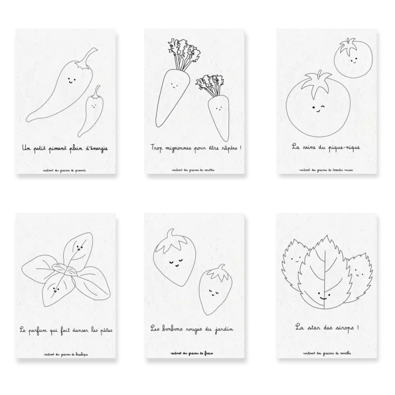 Cahier de coloriage à planter « Fruits & Légumes »
