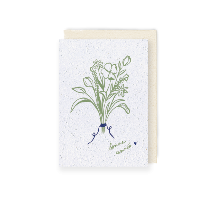 Une Douce pensée “Bonne année” vert, c’est bien plus qu’une carte.