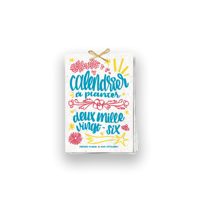 Calendrier à planter 2026, « L’art et la couleur » signé Alice Cateland