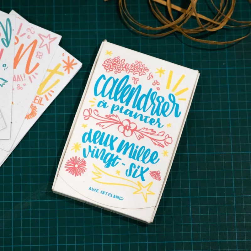 Calendrier à planter 2026, « L’art et la couleur » Signé Alice Cateland — Édition Premium