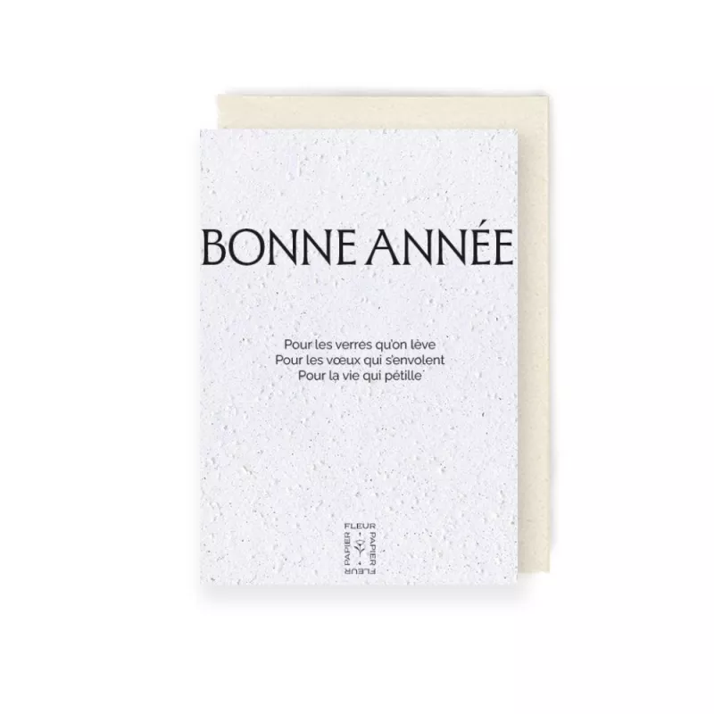 Carte à planter 2026 « Bonne année » | Papier Fleur
