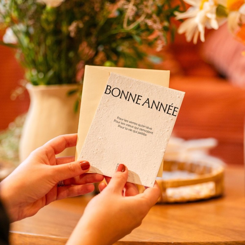 Carte à planter 2026 « Bonne année » | Papier Fleur
