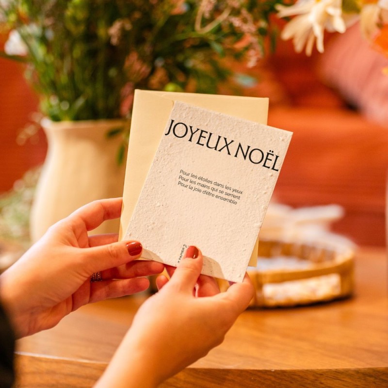 Carte à planter 2026 « Joyeux Noël » | Papier Fleur