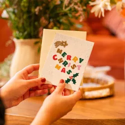 Carte à planter 2026 « Merry Christmas »