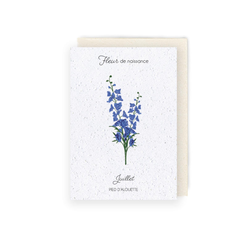 Carte à planter fleur de naissance | Papier Fleur