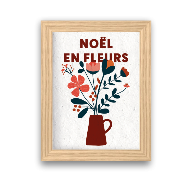 Affiche à planter - Noël en fleurs | Papierfleur, le papier qui fleurit