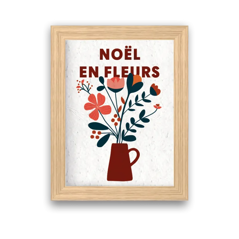 Affiche à planter - Noël en fleurs | Papierfleur, le papier qui fleurit