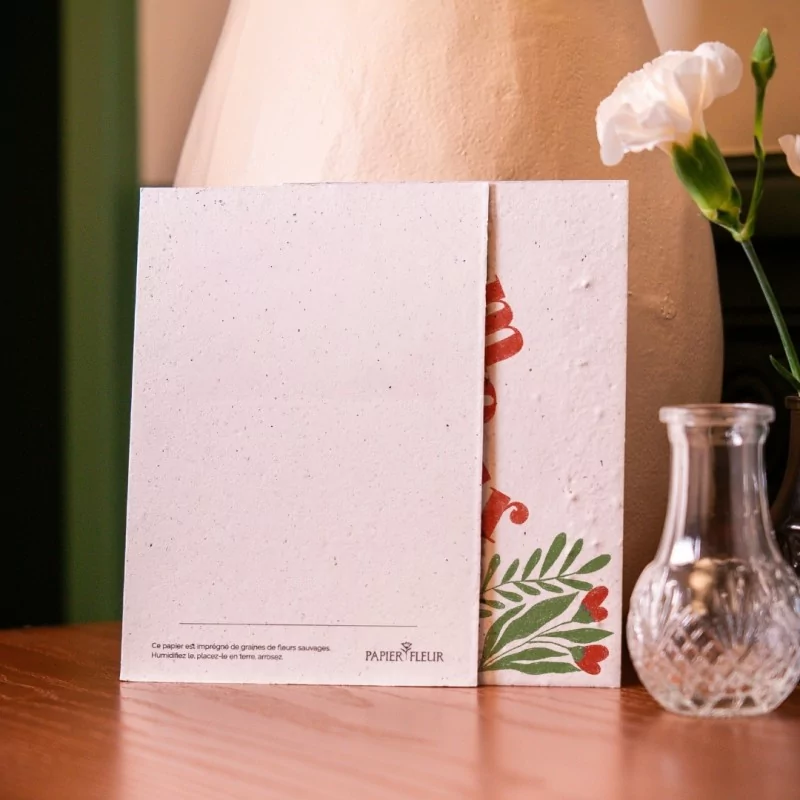 Envoyez vos plus belles déclarations avec la carte à planter « Racines d'amour », une création poétique en papier ensemencé