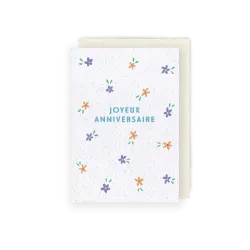 Carte à planter - Prairie anniversaire | Papierfleur.fr, le papier qui fleurit