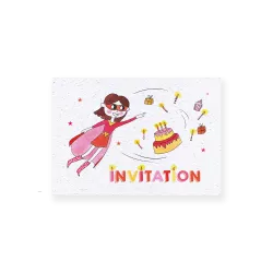Invitation ensemencée d'anniversaire « Supergirl »