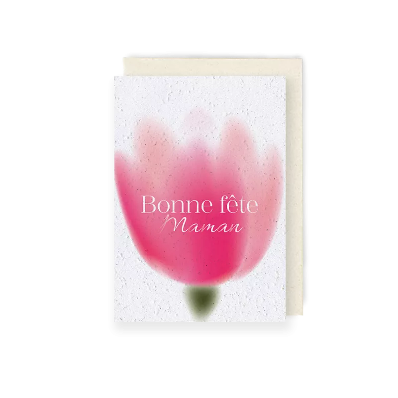 Offrez une émotion qui fleurit avec le temps grâce à cette carte à planter fête des mères.