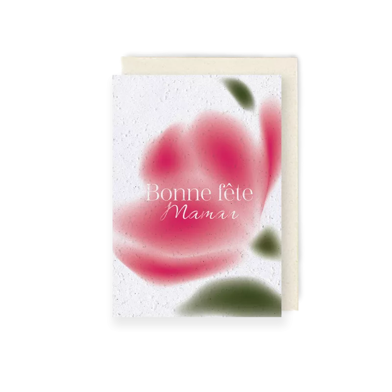 Offrez une émotion qui fleurit avec le temps grâce à cette carte à planter fête des mères.
