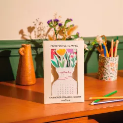 Calendrier scolaire à planter 2026-2027 « Bouquet fleuri »