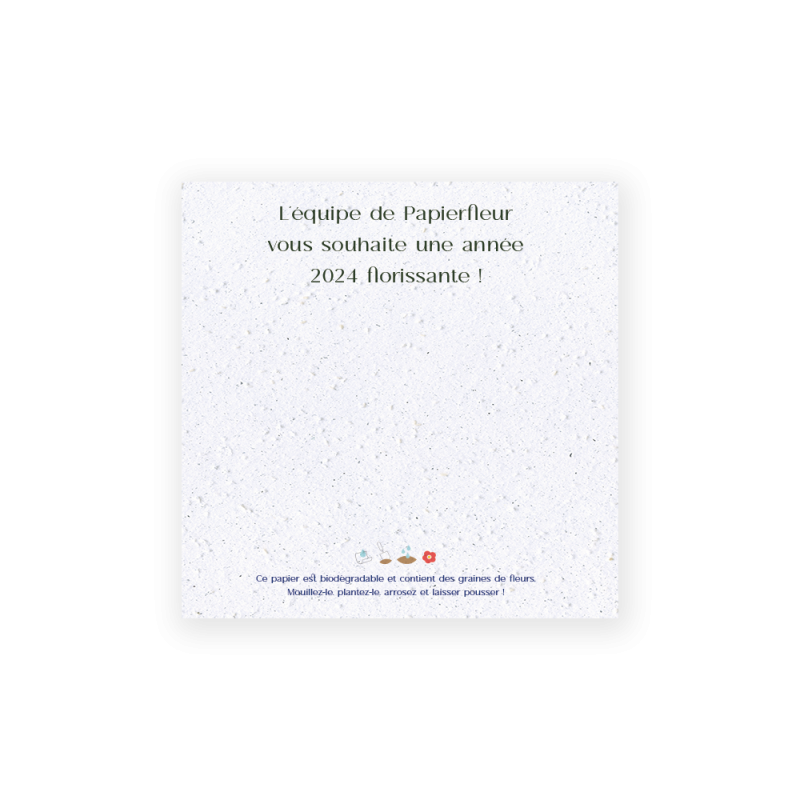 Carte de voeux personnalisable | Papierfleur le papier qui fleurit.