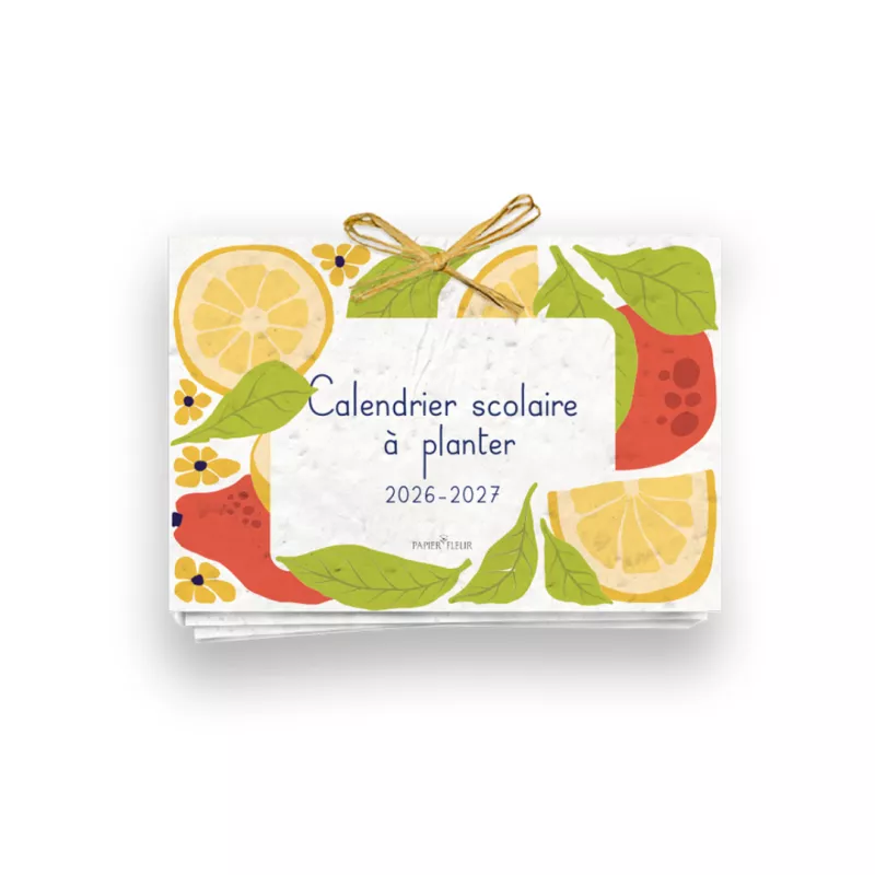Offrez un calendrier scolaire à planter 2026-2027 ludique et écologique.