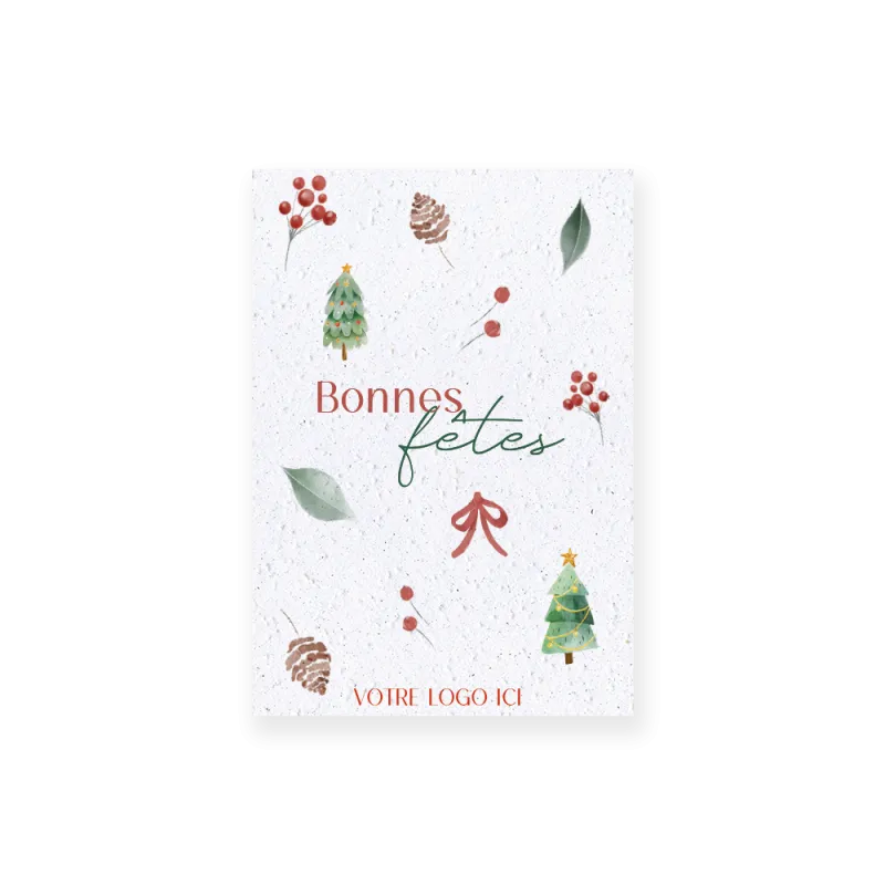 Carte de voeux format A6| Papierfleur le papier qui fleurit.