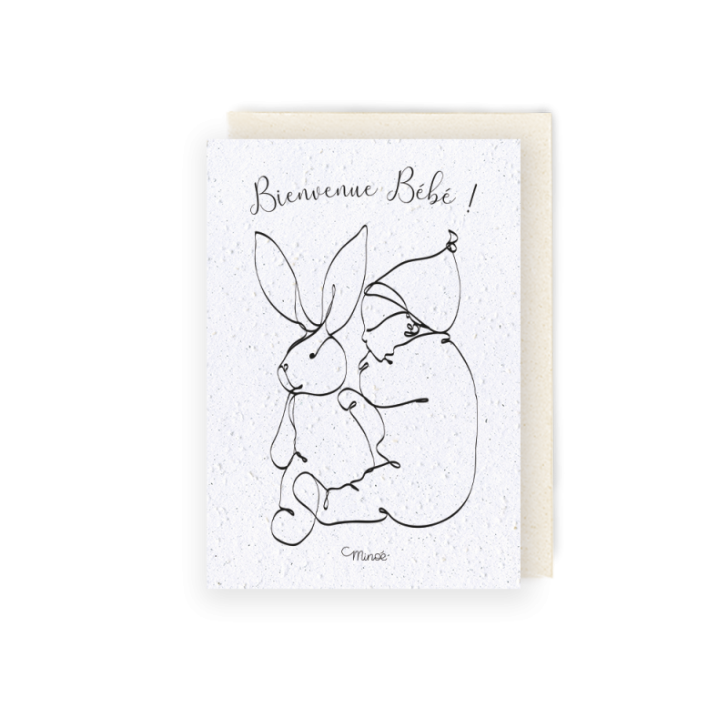 Carte à planter - Bienvenue bébé | Papierfleur.fr, le papier qui fleurit