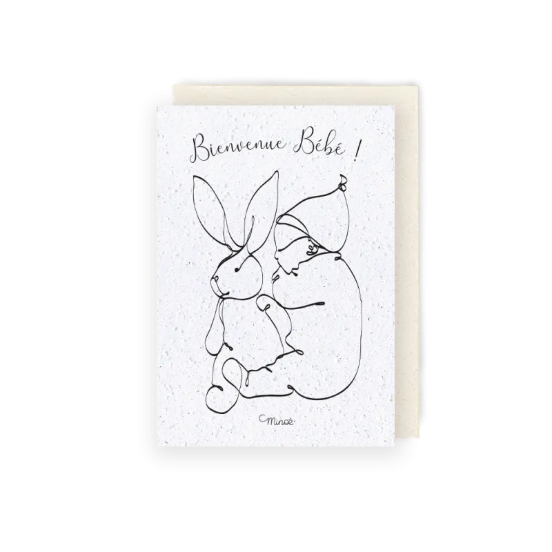 Carte à planter - Bienvenue bébé | Papierfleur.fr, le papier qui fleurit